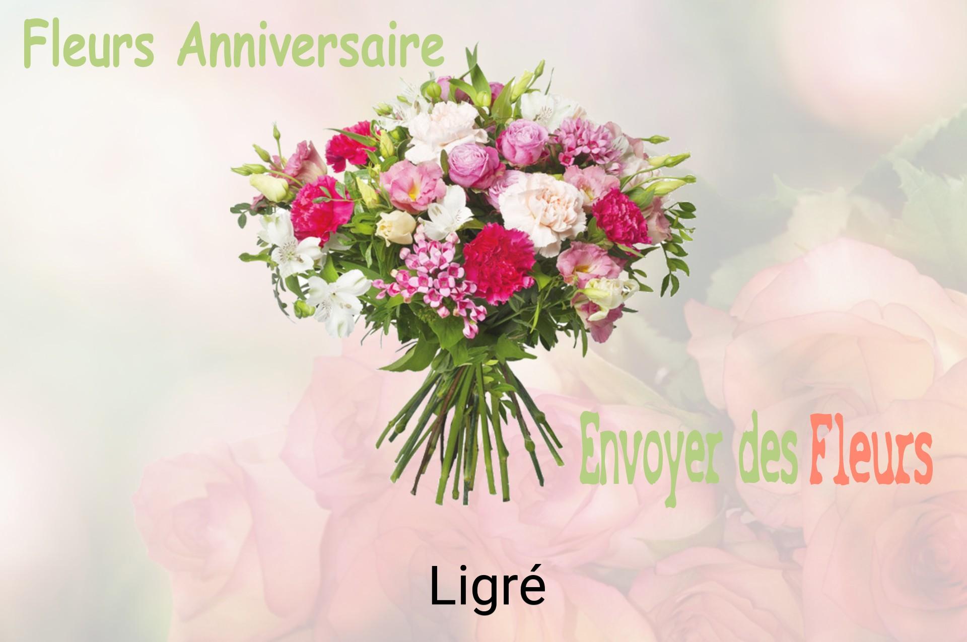 Bouquet de fleurs d’anniversaire livré à Ligré